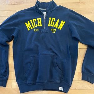 Vintage Michigan wolverines 1/4 zip sweatshirt men’s small